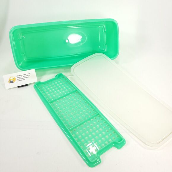 Vintage Tupperware Bundle #782 Bread Veggie Keeper # 892 Celery Keeper - Picture 3 of 8